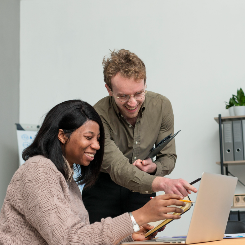 coworkers collaborating